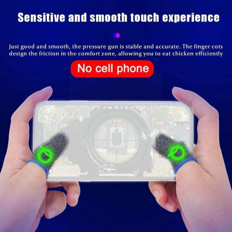 3 paia di punta delle dita luminose traspiranti con manicotti da gioco, colore:, Carbon Fiber Yellow, Carbon Fiber Blue, Silver Fiber Yellow, Silver Fiber Blue