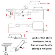 Staffa per braccio da polso per scrivania da computer in lega di alluminio, Liftable Gray, Liftable Silver, Non-liftable Gray, Non-liftable Silver