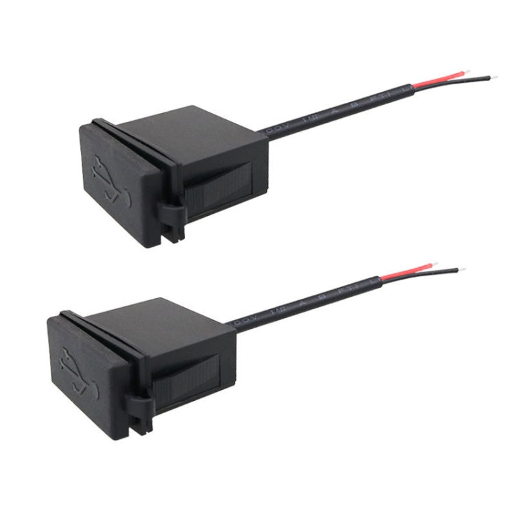 2PCS 2.4 A Motor Boat Trailer Car Caricatore per auto USB singolo quadrato modificato, 2PCS 2.4 A