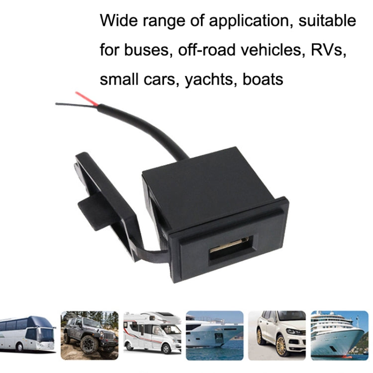 2PCS 2.4 A Motor Boat Trailer Car Caricatore per auto USB singolo quadrato modificato, 2PCS 2.4 A