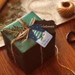 2 Confezioni 50 pezzi / set Etichette di carta da regalo di Natale Kraft Etichette di carta da regalo
