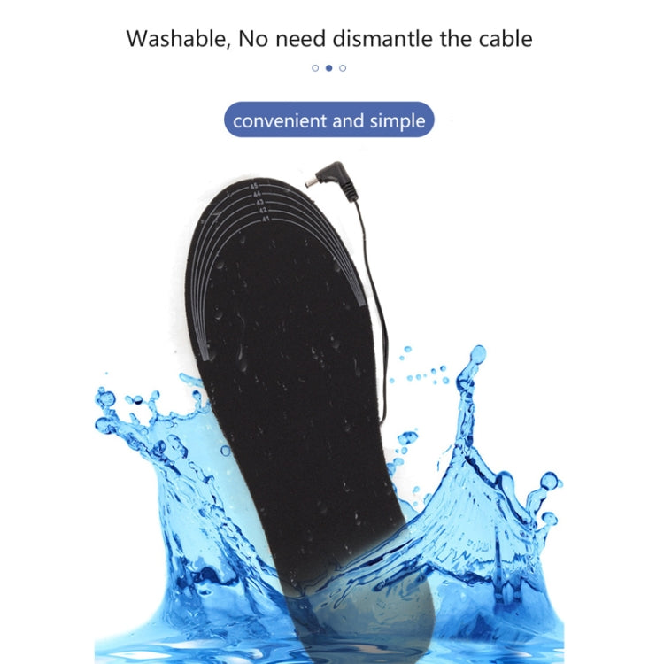 1 paio di solette riscaldanti USB scaldapiedi riscaldanti elettrici lavabili, Size 35-40, Size 41-46