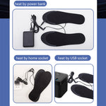 1 paio di solette riscaldanti USB scaldapiedi riscaldanti elettrici lavabili, Size 35-40, Size 41-46