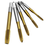 M3-M8 Set di filettature interne per maschiatura HSS placcato in titanio placcato in titanio, 5 In 1 / Set Thread Set