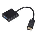 Adattatore quadrato da DP a VGA, lunghezza cavo: 15 cm, DP to VGA White, DP to VGA Black