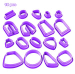18 in 1 stampi per orecchini in argilla morbida fai da te fatti a mano orecchini in argilla per fare stampi, 18 In 1 (Purple), 18 In 1 (Pink), 18 In 1 (Yellow), 18 In 1 (Blue)