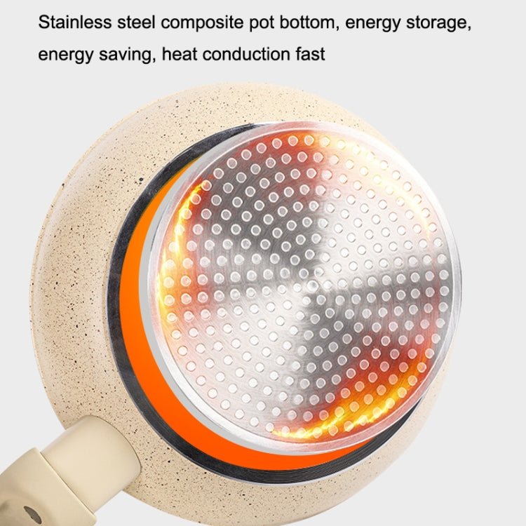 Maifan Stone Antiaderente Padella Bistecca Friggitrice Fornello A Induzione Gas Generale, Diametro:, 20cm (Beige), 24cm (Beige), 20cm (Grey), 24cm (Grey)