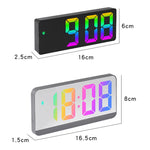 Sveglia elettronica a LED con caratteri colorati Orologio con grande schermo