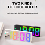 Sveglia elettronica a LED con caratteri colorati Orologio con grande schermo