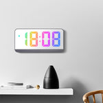 Sveglia elettronica a LED con caratteri colorati Orologio con grande schermo