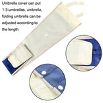 3 pezzi Custodia per ombrellone per auto Borsa pieghevole per appendere la tasca posteriore del sedile, Blue White