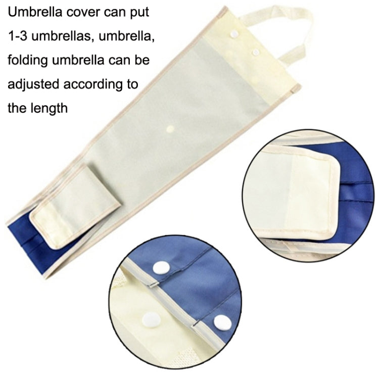 3 pezzi Custodia per ombrellone per auto Borsa pieghevole per appendere la tasca posteriore del sedile, Blue White
