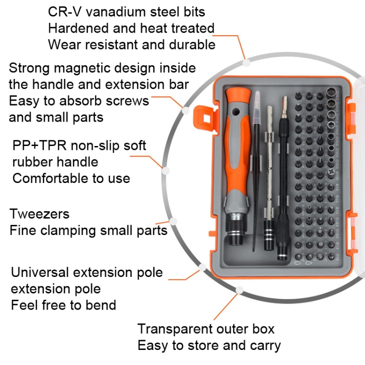 Screwdriver Kit Cell Phone Tablet Disassembly Tools 64 in 1