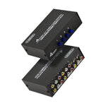 FJGEAR FJ-401AV Commutatore audio e video AV a 4 vie con interfaccia Lotus Head, FJ-401AV