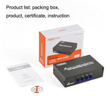 FJGEAR FJ-401AV Commutatore audio e video AV a 4 vie con interfaccia Lotus Head, FJ-401AV