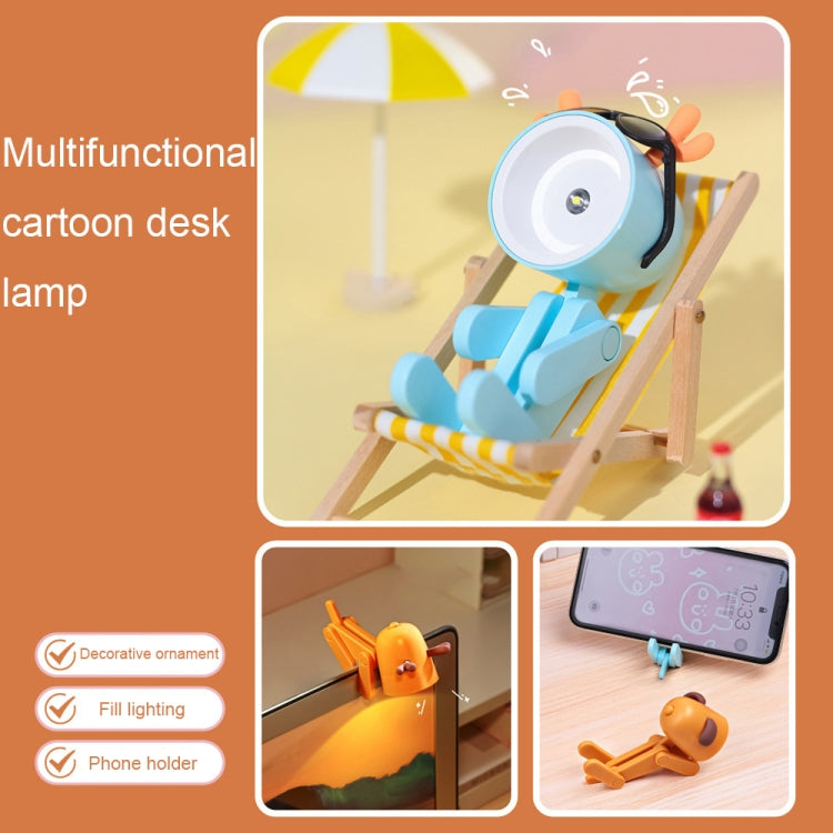 TL-23 LED Mini Lampada da scrivania pieghevole per cartoni animati Lampada da tavolo per decorazione domestica a forma di animale domestico, Spec:, Dog (Blue), Dog (Green), Dog (Pink), Dog (Beige), Dog (Orange）, Dog (Yellow), Deer (Blue), Deer (Green) ...
