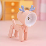 TL-23 LED Mini Lampada da scrivania pieghevole per cartoni animati Lampada da tavolo per decorazione domestica a forma di animale domestico, Spec:, Dog (Blue), Dog (Green), Dog (Pink), Dog (Beige), Dog (Orange）, Dog (Yellow), Deer (Blue), Deer (Green) ...