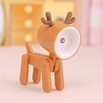 TL-23 LED Mini Lampada da scrivania pieghevole per cartoni animati Lampada da tavolo per decorazione domestica a forma di animale domestico, Spec:, Dog (Blue), Dog (Green), Dog (Pink), Dog (Beige), Dog (Orange）, Dog (Yellow), Deer (Blue), Deer (Green) ...