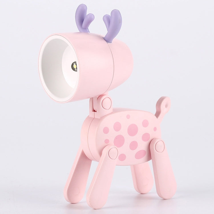 TL-23 LED Mini Lampada da scrivania pieghevole per cartoni animati Lampada da tavolo per decorazione domestica a forma di animale domestico, Spec:, Spotted Deer (Pink), Spotted Deer (Grey), Spotted Deer (Orange), Spotted Deer (Blue)