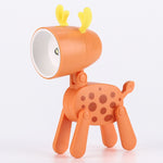 TL-23 LED Mini Lampada da scrivania pieghevole per cartoni animati Lampada da tavolo per decorazione domestica a forma di animale domestico, Spec:, Spotted Deer (Pink), Spotted Deer (Grey), Spotted Deer (Orange), Spotted Deer (Blue)