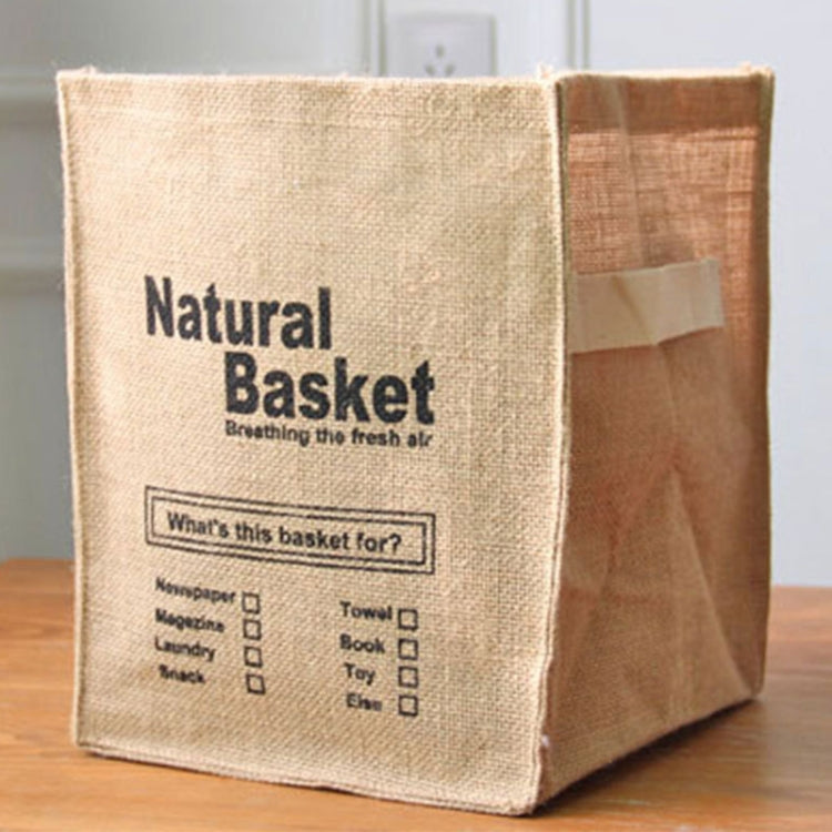 Cestino di smistamento pieghevole in iuta per biancheria intima, Number 12, NATURAL, VINTAGE, THE DAILY