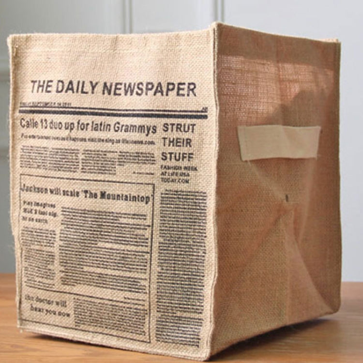 Cestino di smistamento pieghevole in iuta per biancheria intima, Number 12, NATURAL, VINTAGE, THE DAILY