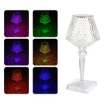 Lampada da comodino in cristallo Lampada da notte a LED in vetro per vino, specifica:, 3 Color Model USB, Remote Control RGB16 Colors, 3 Color Plug-in Model