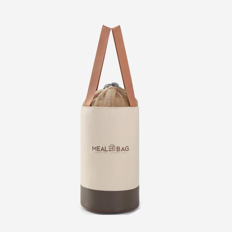 Borsa termica rotonda per il pranzo con coulisse e manici, contenitore per alimenti, Small, Medium, Large
