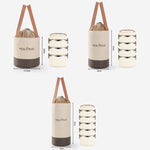 Borsa termica rotonda per il pranzo con coulisse e manici, contenitore per alimenti, Small, Medium, Large