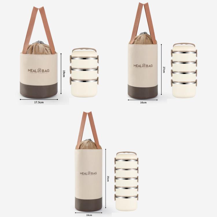 Borsa termica rotonda per il pranzo con coulisse e manici, contenitore per alimenti, Small, Medium, Large