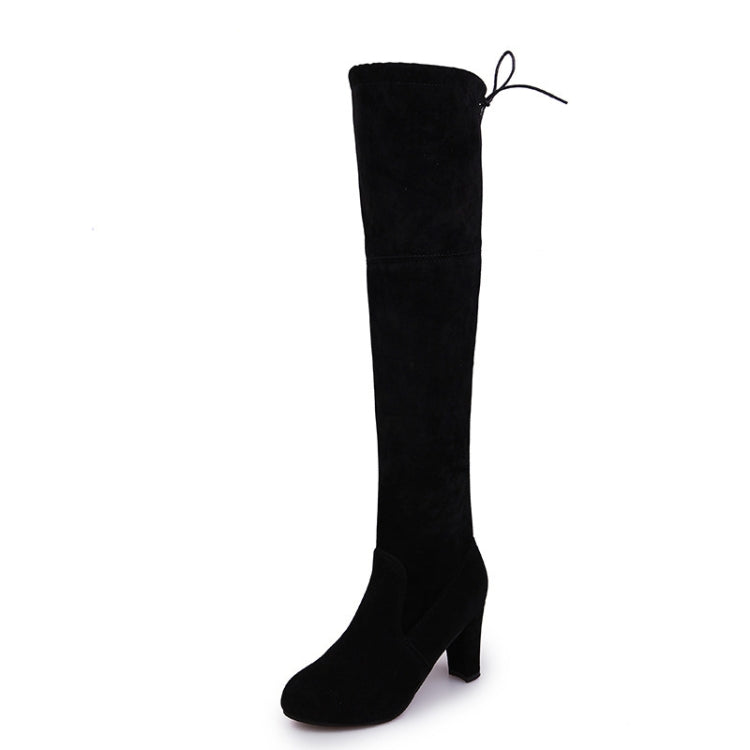 Stivali sopra il ginocchio da donna Stivali con tacco alto in pelle smerigliata, 40, 41, 42, 43