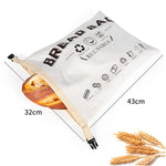 Borsa per il pane in cotone TPU con custodia riutilizzabile con chiusura, Bread Bag White, Bread Bag Beige