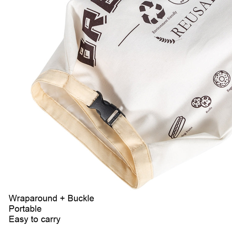 Borsa per il pane in cotone TPU con custodia riutilizzabile con chiusura, Bread Bag White, Bread Bag Beige