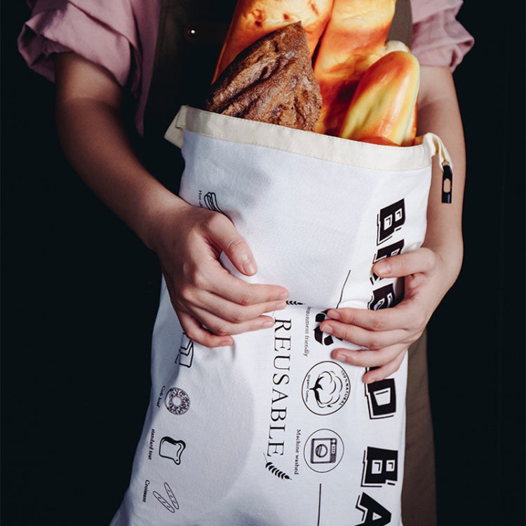 Borsa per il pane in cotone TPU con custodia riutilizzabile con chiusura, Bread Bag White, Bread Bag Beige