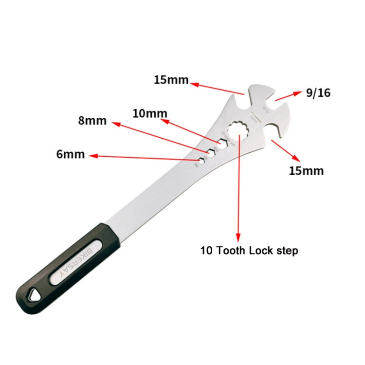 BIKERRSAY Chiave per pedali per bicicletta estesa multifunzionale, BT034S