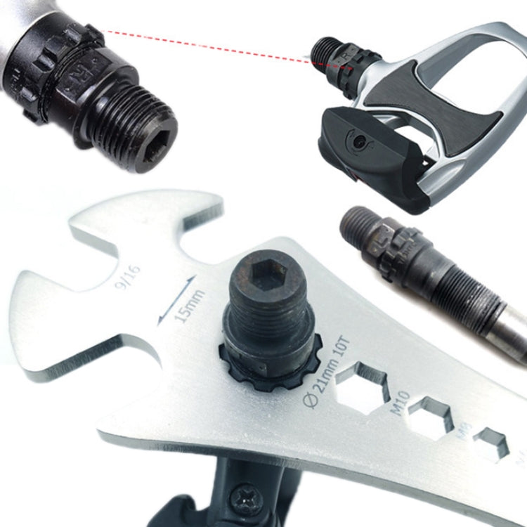 BIKERRSAY Chiave per pedali per bicicletta estesa multifunzionale, BT034S