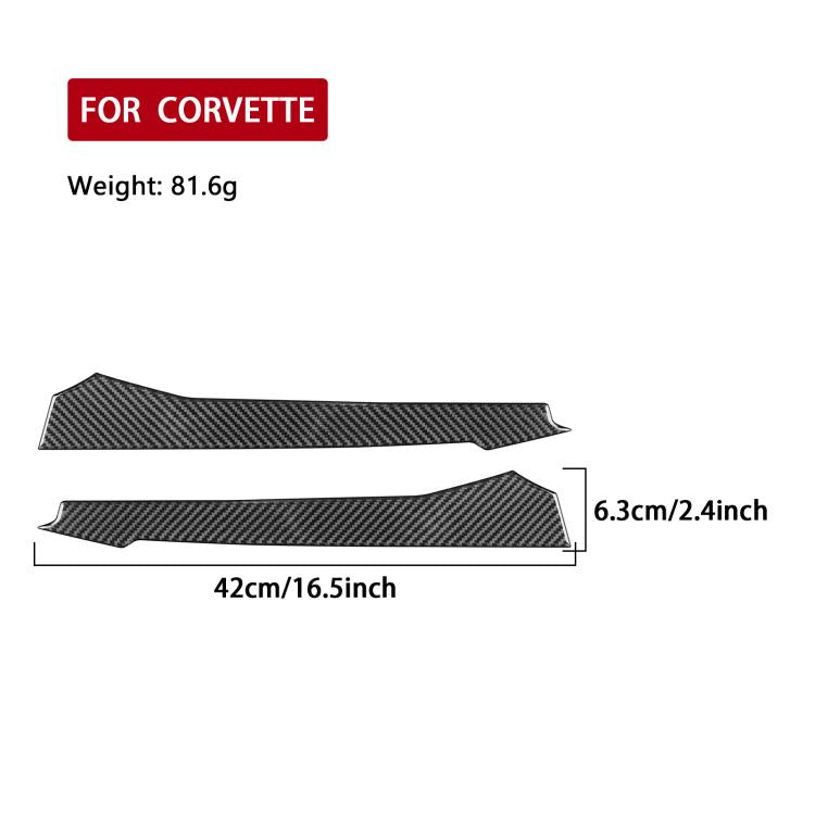 Adesivi per prese d'aria anteriori per Chevrolet Corvette C8, 2 pezzi/set
