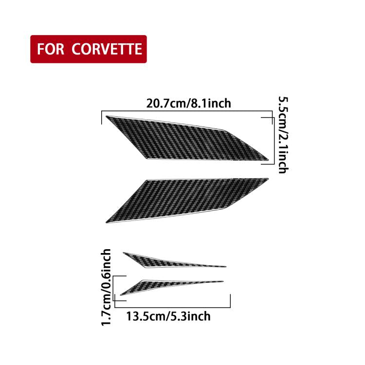 Adesivi decorativi per fanali posteriori (entrambi i lati) per Chevrolet Corvette C8, 4 pezzi/set