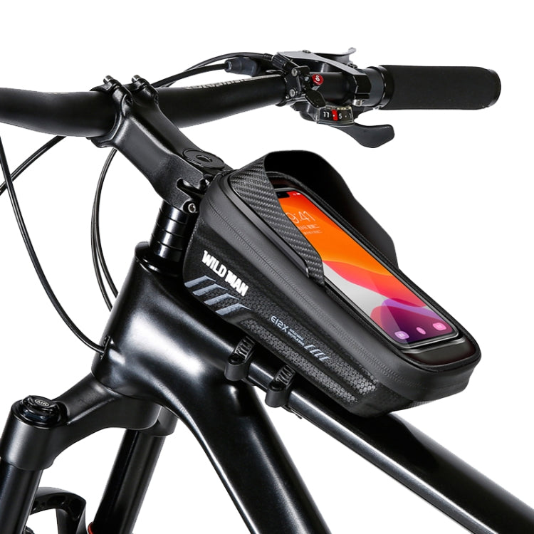 WILD MAN E12X 1L EVA Hard Shell Borsa da bicicletta impermeabile e anticaduta con funzione touch, E12X (Red), E12X (Black)