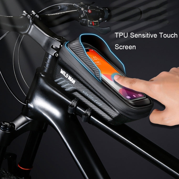 WILD MAN E12X 1L EVA Hard Shell Borsa da bicicletta impermeabile e anticaduta con funzione touch, E12X (Red), E12X (Black)
