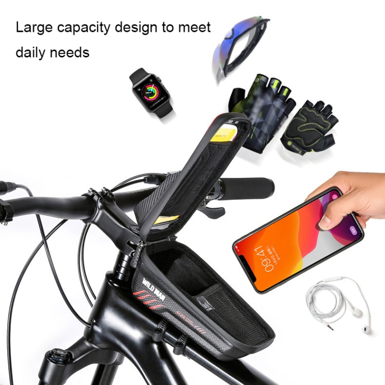 WILD MAN E12X 1L EVA Hard Shell Borsa da bicicletta impermeabile e anticaduta con funzione touch, E12X (Red), E12X (Black)