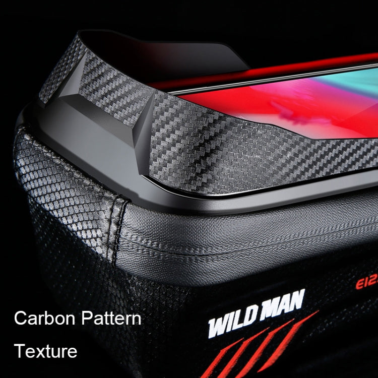 WILD MAN E12X 1L EVA Hard Shell Borsa da bicicletta impermeabile e anticaduta con funzione touch, E12X (Red), E12X (Black)