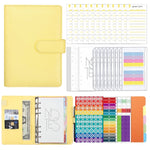 Quaderno a fogli mobili in pelle sintetica A6 Macaron, XJYS-010 Green, XJYS-010  Blue, XJYS-010  Pink, XJYS-010  Purple, XJYS-010 Yellow, XJYS-010 Black
