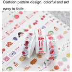 42001 Cartoon Pattern Hand Account Tape Set Diary Handbook DIY Washi Material, 60Rolls/Box 42001