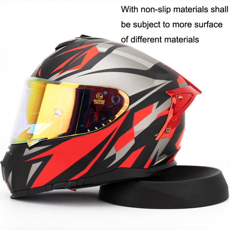 Tappetino di supporto per casco da moto multifunzionale Tappetino protettivo antiscivolo, Black