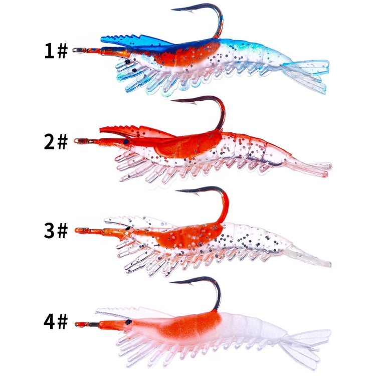 HENGJIA SO077 6cm 3g Esca morbida per gamberetti avvolti in piombo Esca finta per branzino, SO077 1, SO077 2, SO077 3, SO077 4