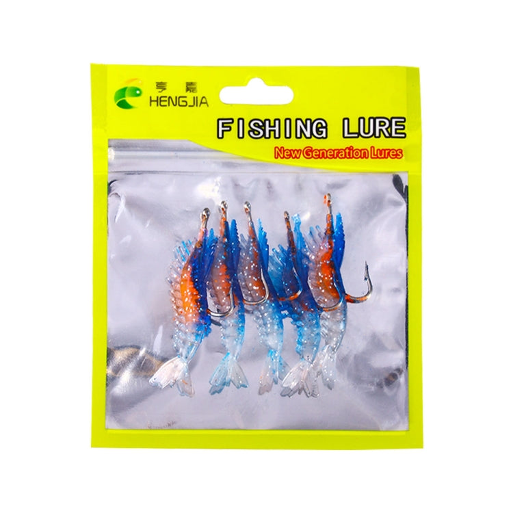 HENGJIA SO077 6cm 3g Esca morbida per gamberetti avvolti in piombo Esca finta per branzino, SO077 1, SO077 2, SO077 3, SO077 4