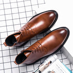Stivali casual uomo in pelle punta britannica 38-45