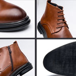 Stivali casual uomo in pelle punta britannica 38-45
