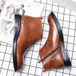 Stivali casual uomo in pelle punta britannica 38-45